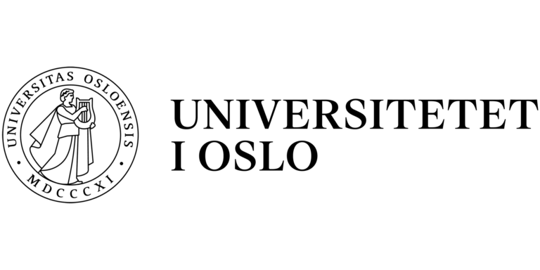 Universitetet i Oslos logo: Segl med person med harpe og teksten "Universitas Osloensis MDCCXI" på venstre side og teksten "Universitetet i Oslo" på høyre side